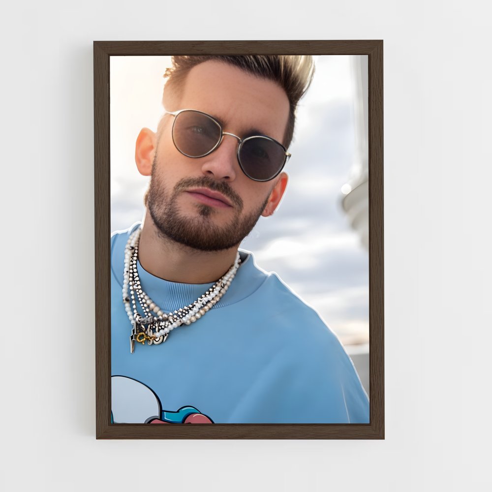 ap-ricky montaner-1 cadre Bois foncé