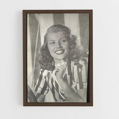 ap-rita hayworth-8 cadre Bois foncé