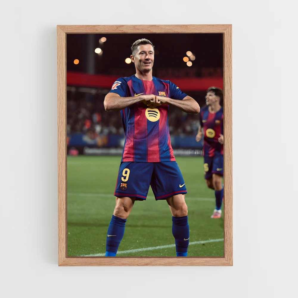 ap-robert lewandowski-8 cadre Bois clair