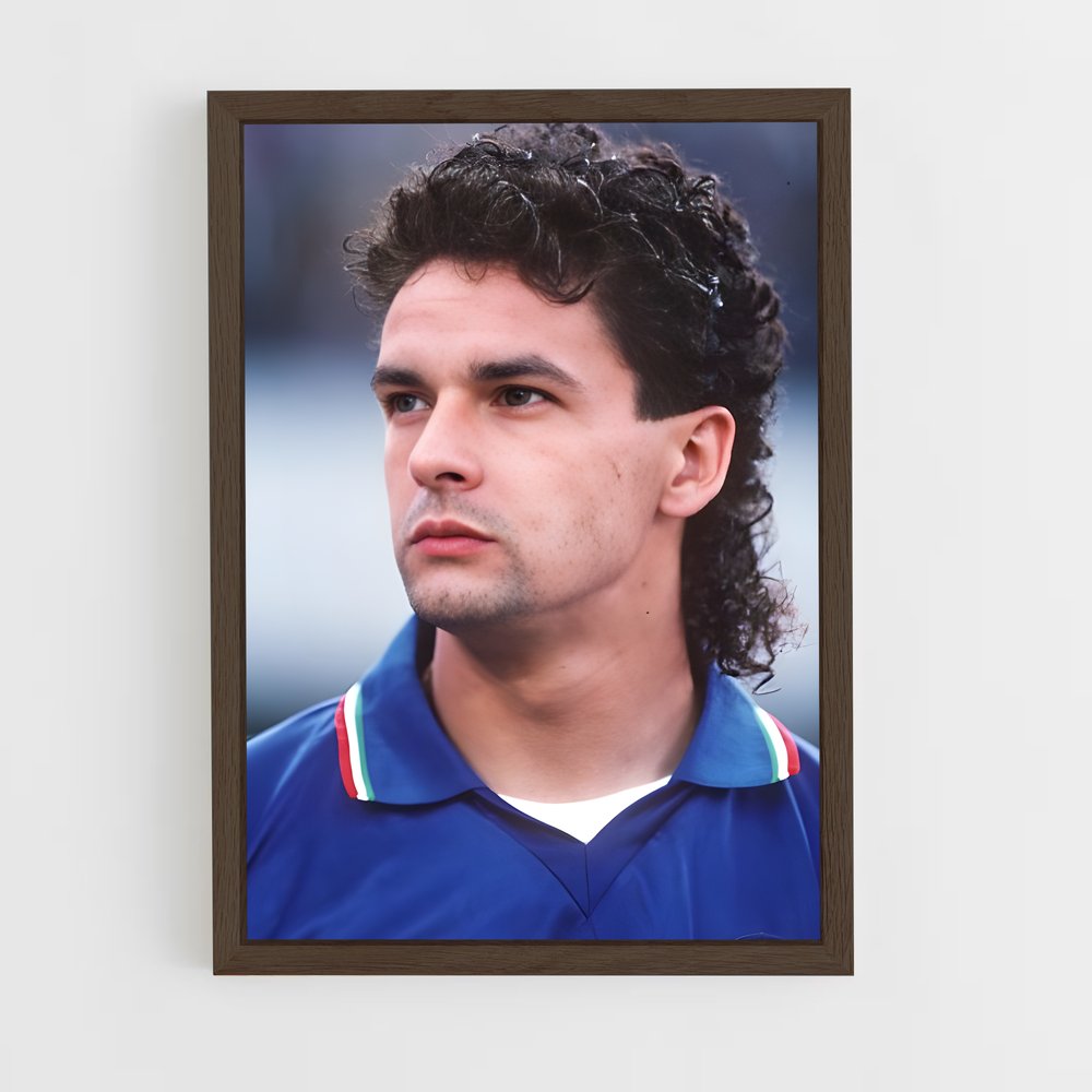 ap-roberto baggio-14 cadre Bois foncé