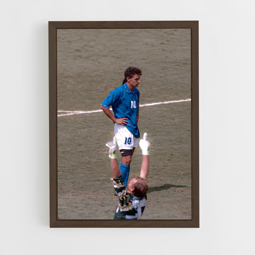 ap-roberto baggio-7 cadre Bois foncé