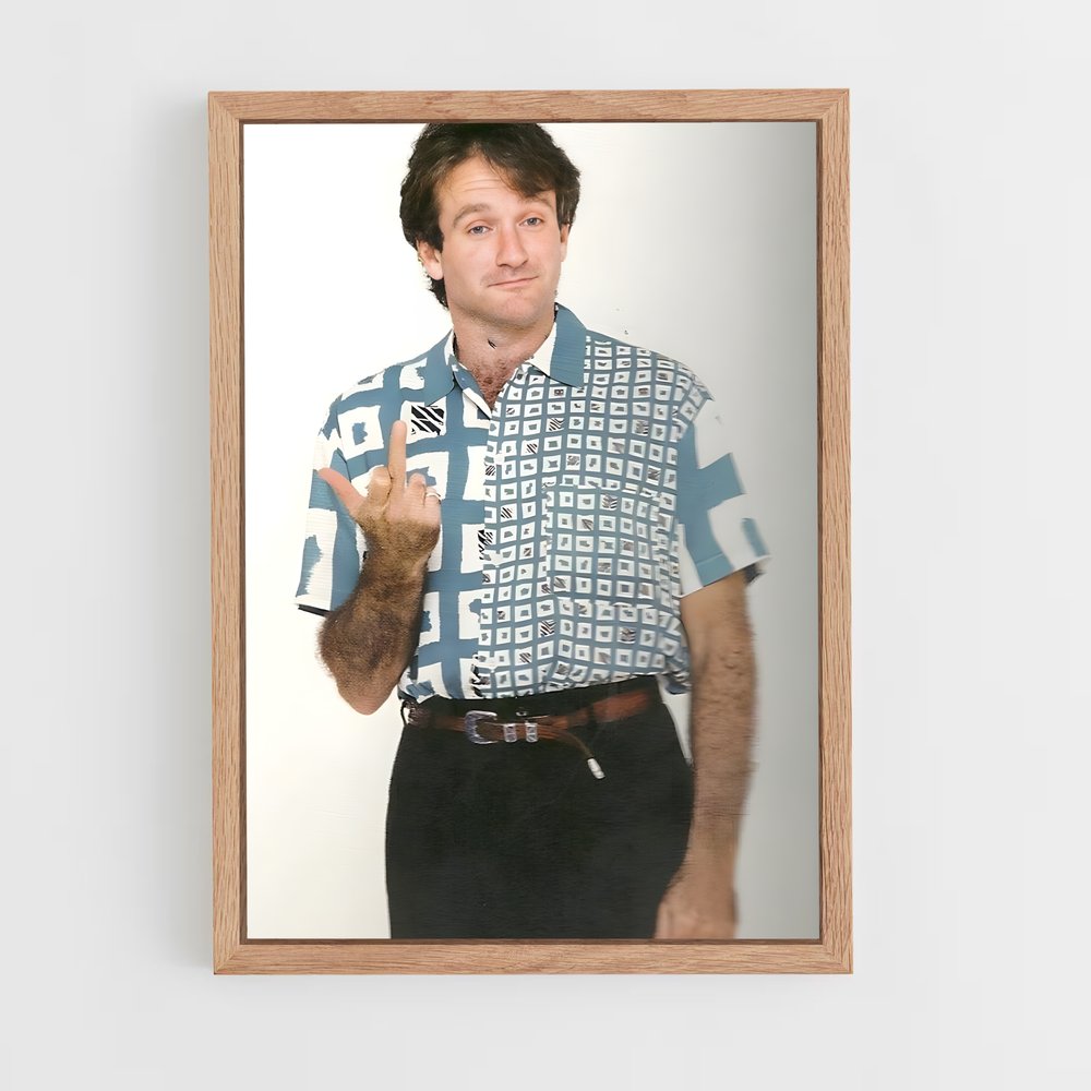 ap-robin williams-1 cadre Bois clair