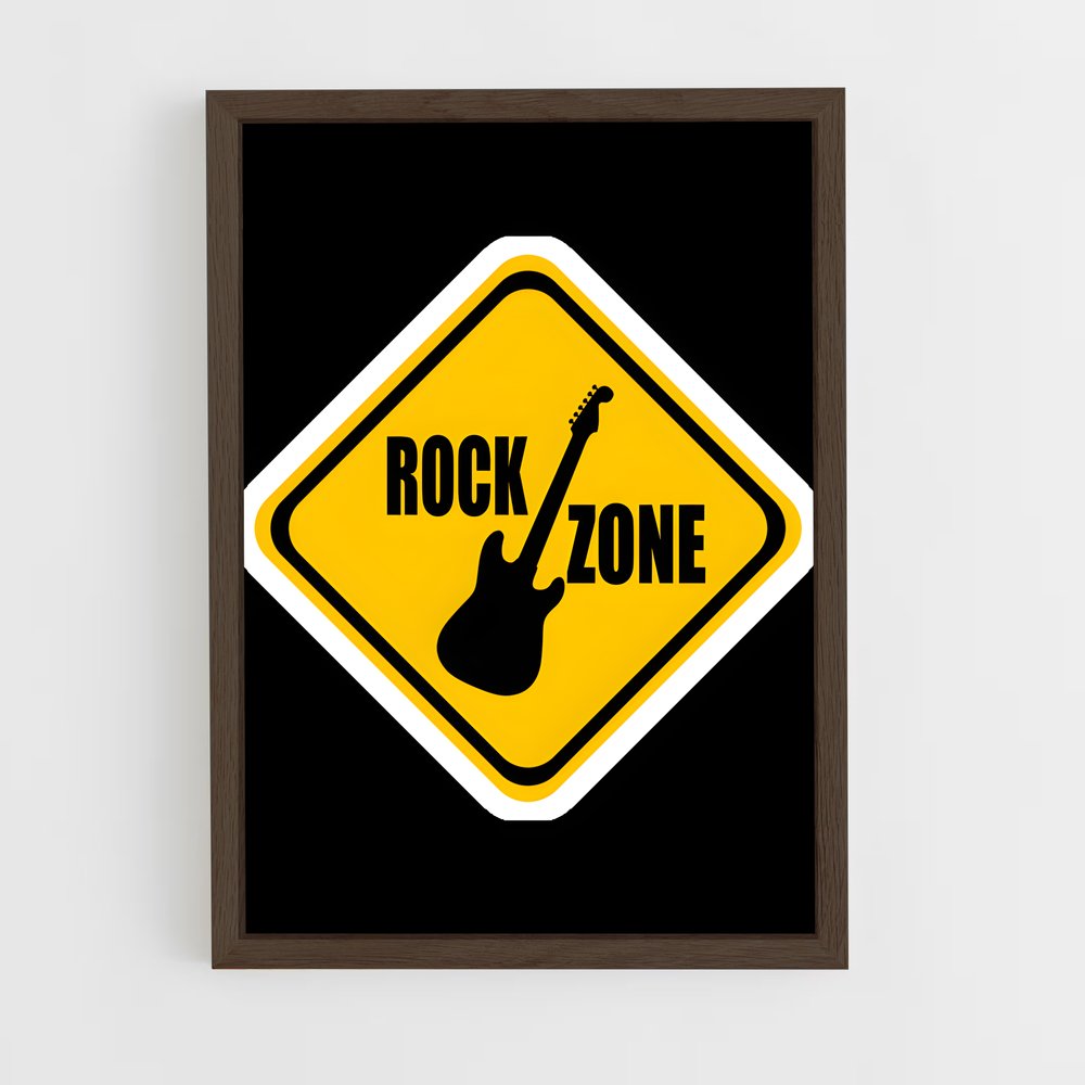 ap-rock and roll sign-1 cadre Bois foncé