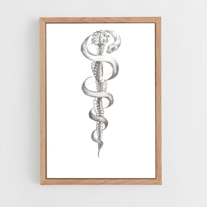 ap-rod of asclepius-2 cadre Bois clair
