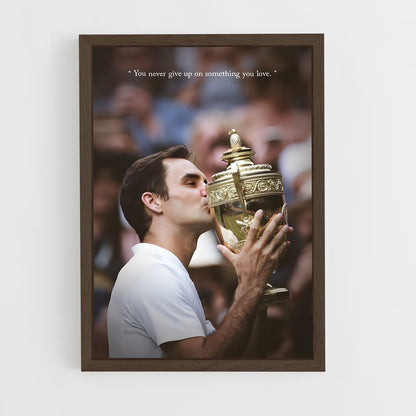 ap-roger federer-13 cadre Bois foncé