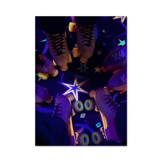 Poster Étoiles en Roller