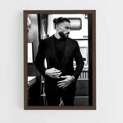 ap-roman reigns-8 cadre Bois foncé