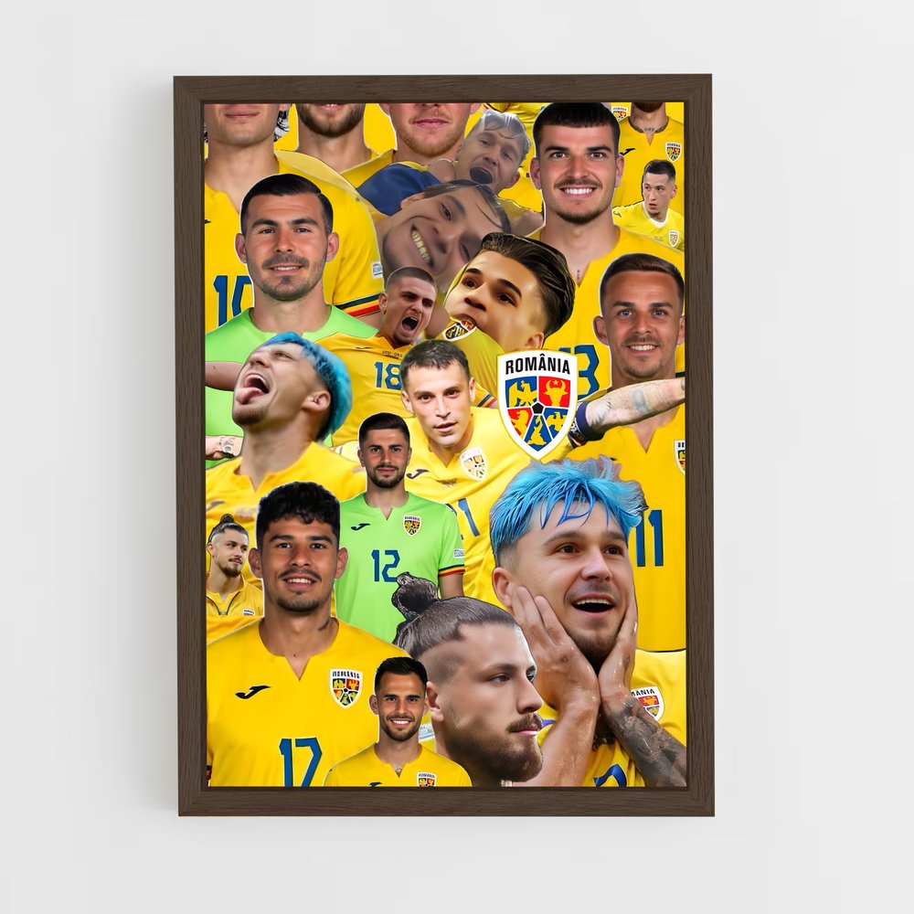 ap-romania national football team-1 cadre Bois foncé