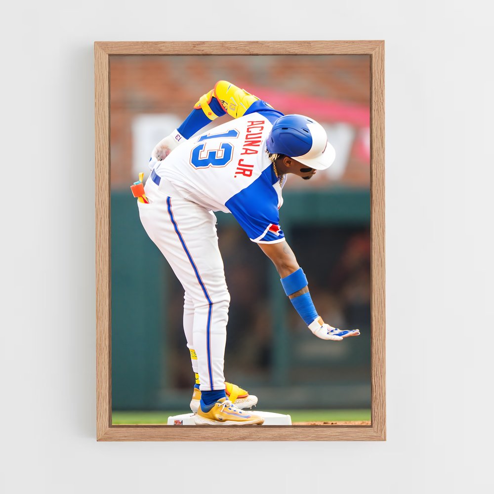 ap-ronald acuna jr-4 cadre Bois clair