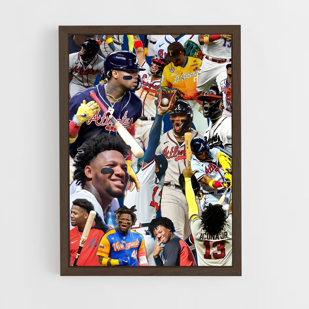 ap-ronald acuna jr-8 cadre Bois foncé