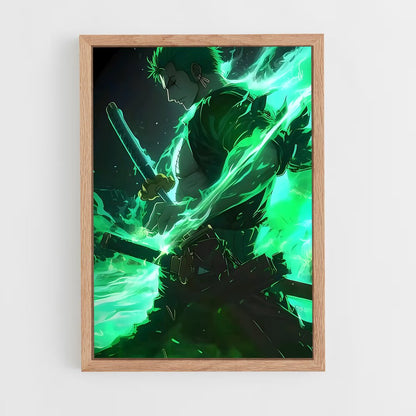 ap-roronoa zoro-1 cadre Bois clair
