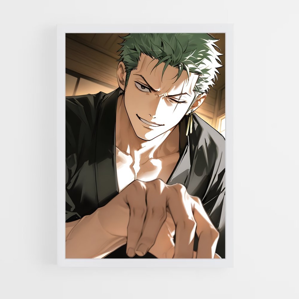 ap-roronoa zoro-11 cadre Blanc