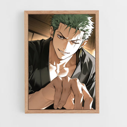 ap-roronoa zoro-11 cadre Bois clair