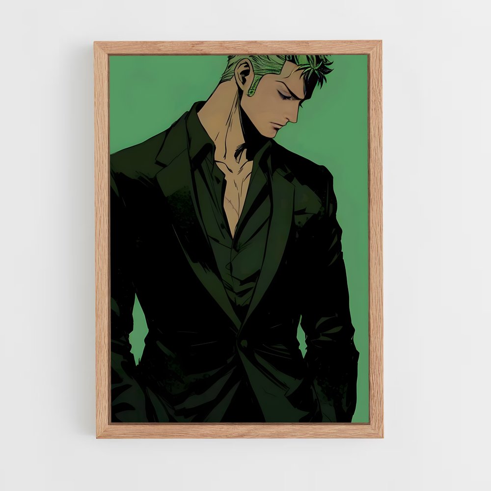 ap-roronoa zoro-12 cadre Bois clair