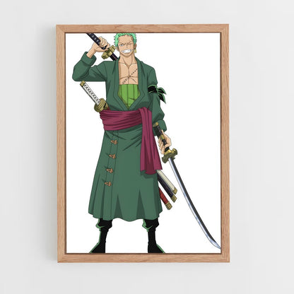 ap-roronoa zoro-6 cadre Bois clair