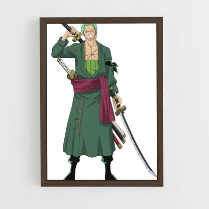 ap-roronoa zoro-6 cadre Bois foncé