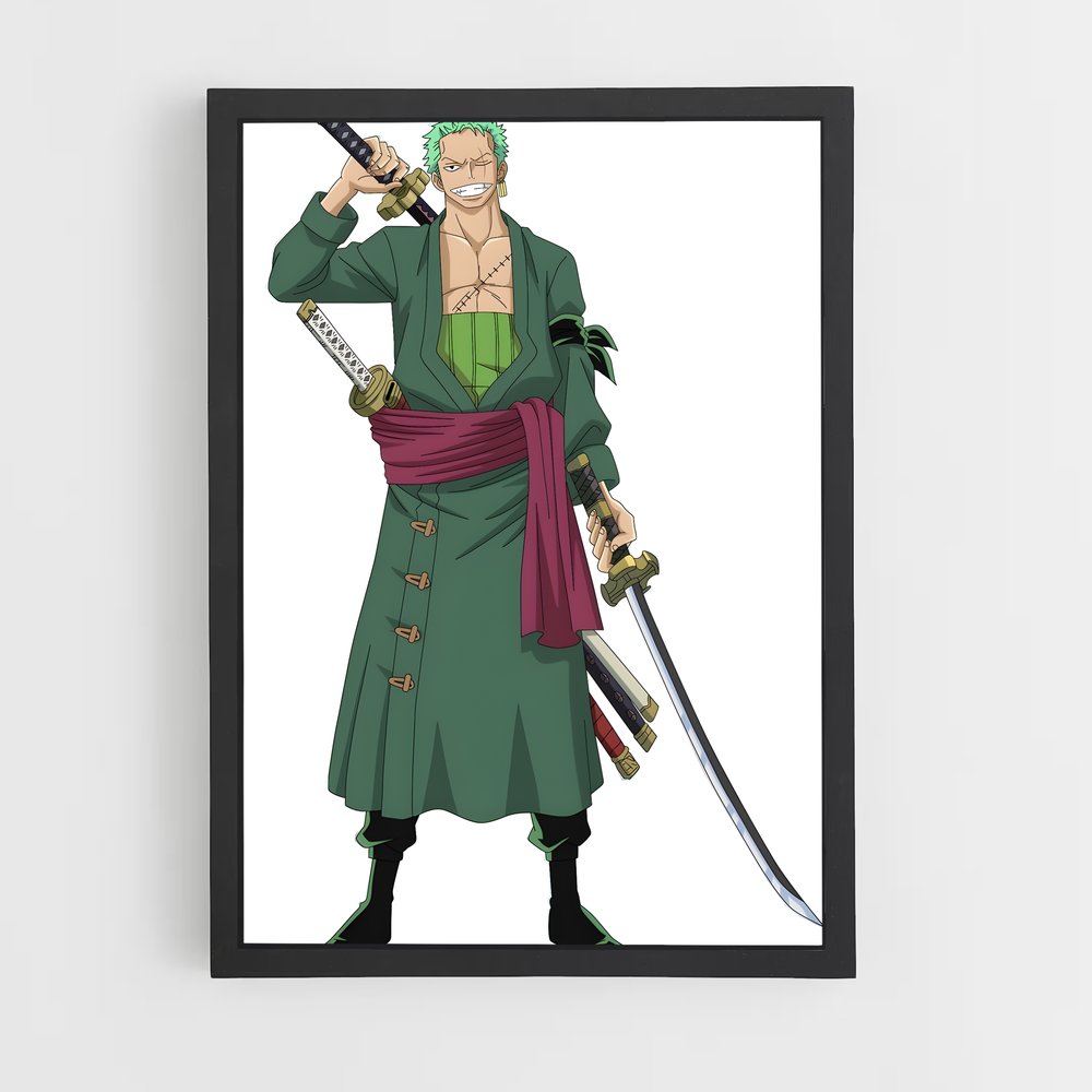 ap-roronoa zoro-6 cadre Noir