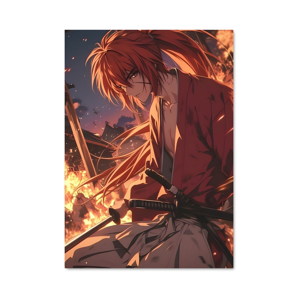 Poster Le Guerrier en Rouge