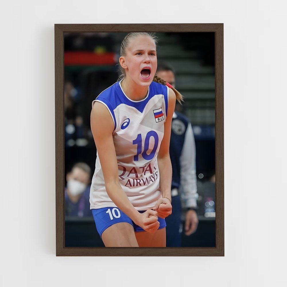ap-russia national volleyball team-1 cadre Bois foncé