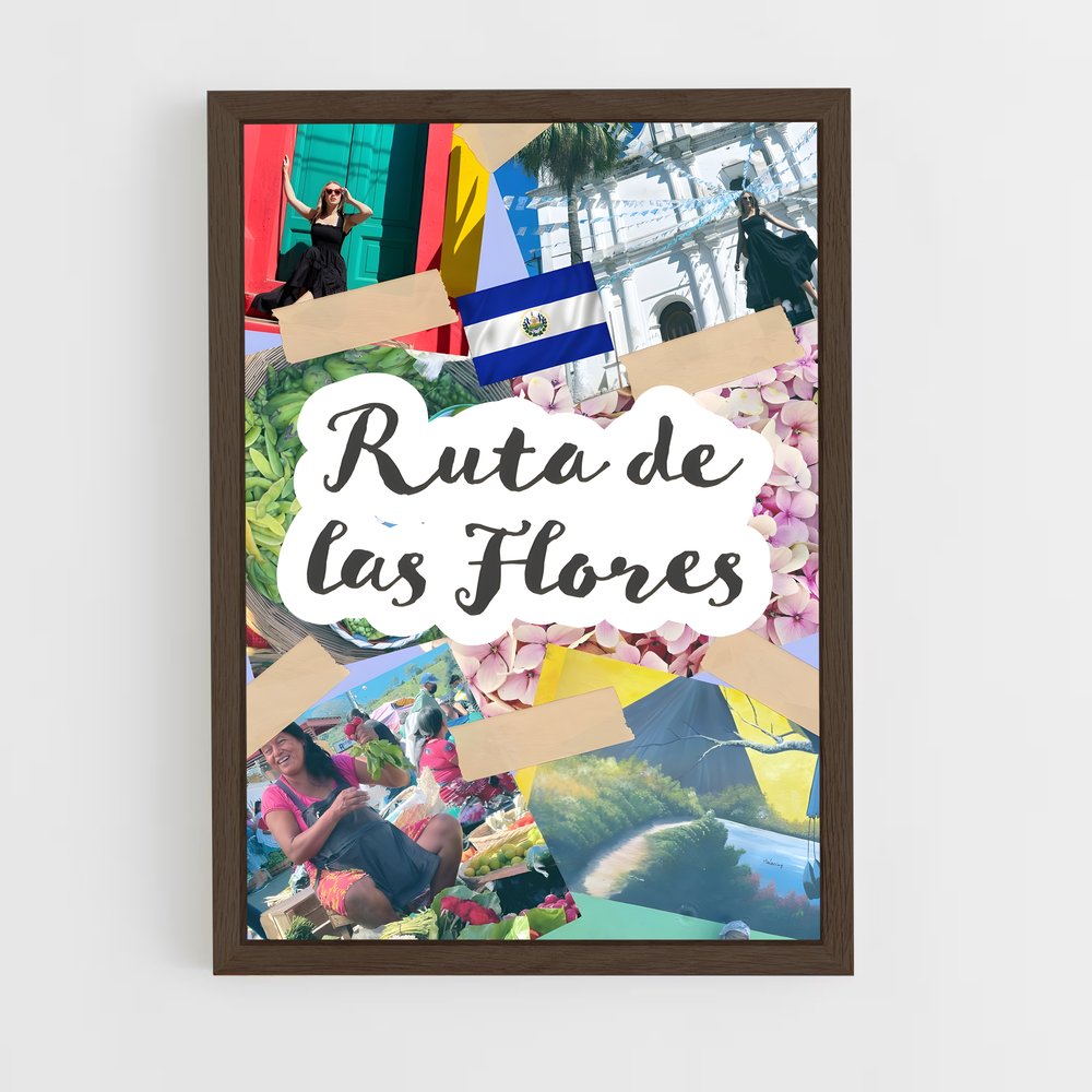 ap-ruta de las flores-1 cadre Bois foncé