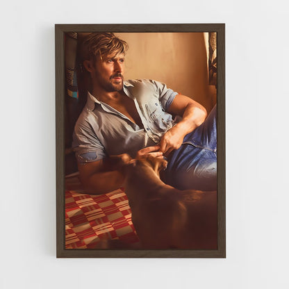 ap-ryan gosling-1 cadre Bois foncé