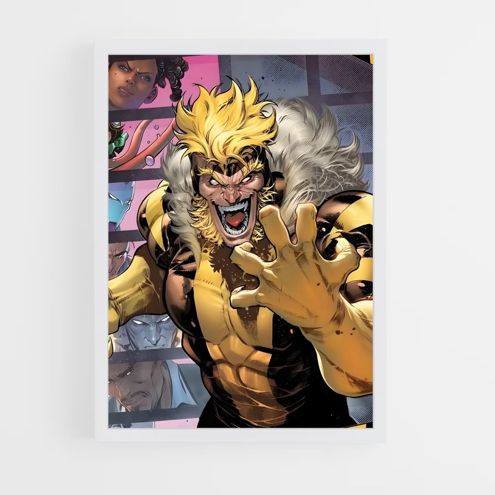 ap-sabretooth x-men-1 cadre Blanc