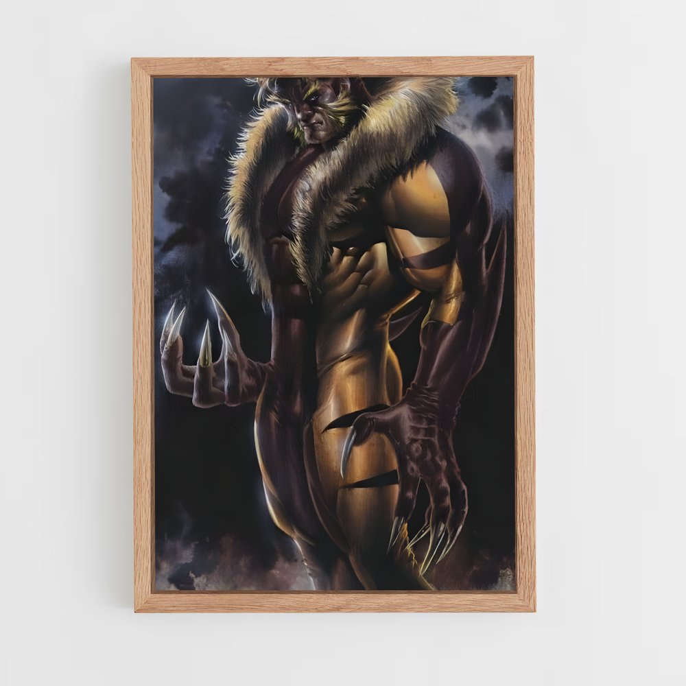 ap-sabretooth x-men-11 cadre Bois clair