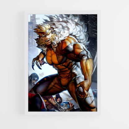 ap-sabretooth x-men-5 cadre Blanc
