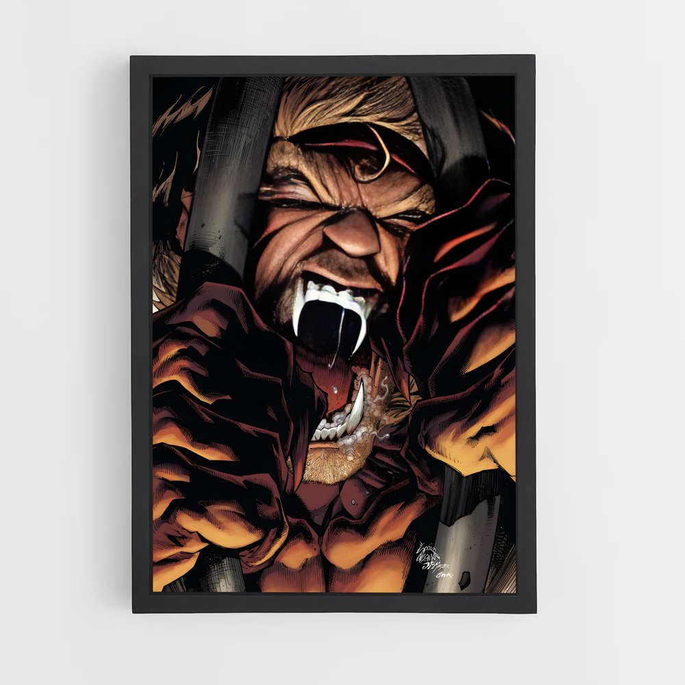 ap-sabretooth x-men-6 cadre Noir