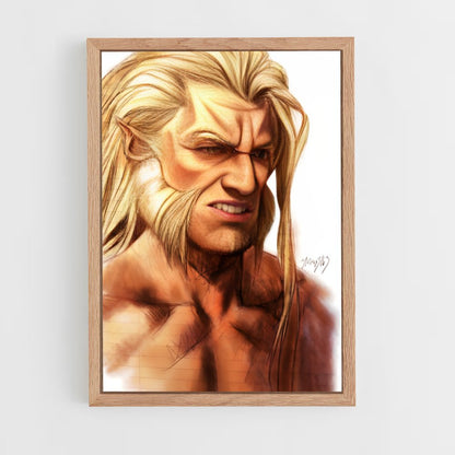 ap-sabretooth x-men-7 cadre Bois clair