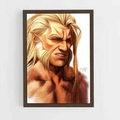 ap-sabretooth x-men-7 cadre Bois foncé