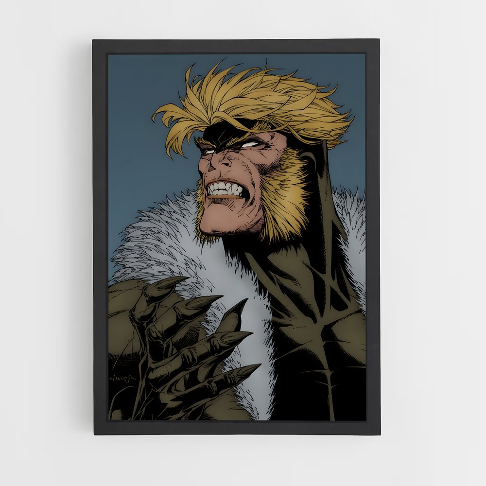 ap-sabretooth x-men-9 cadre Noir