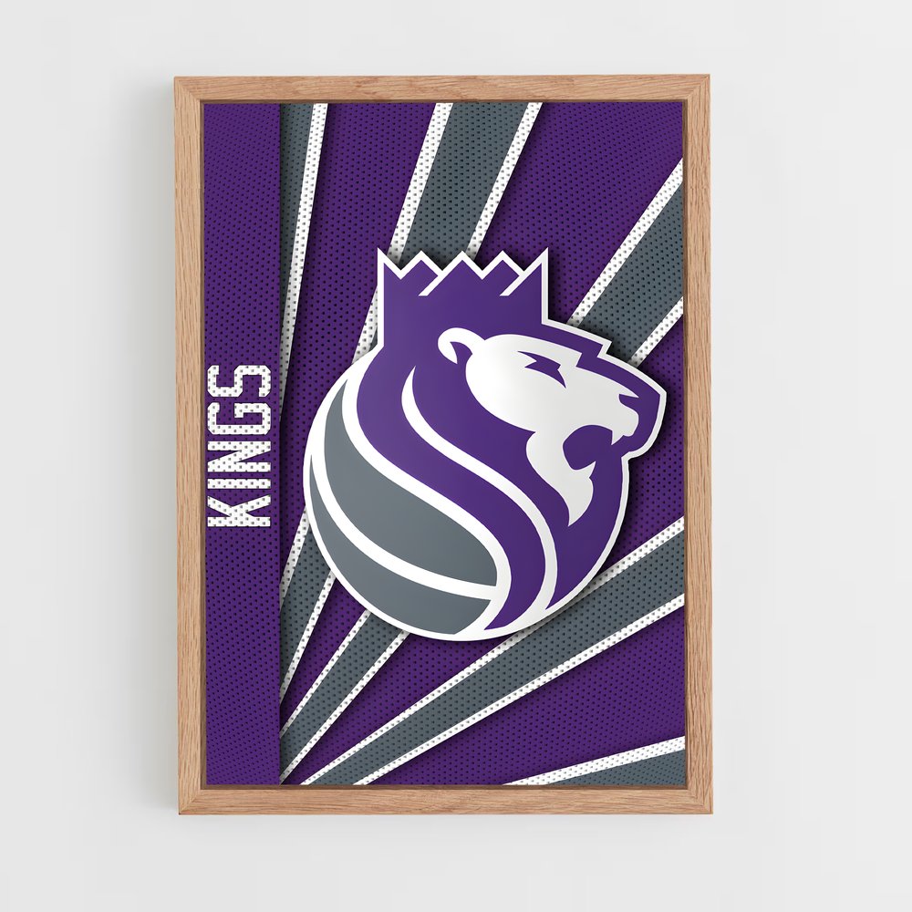 ap-sacramento kings-15 cadre Bois clair