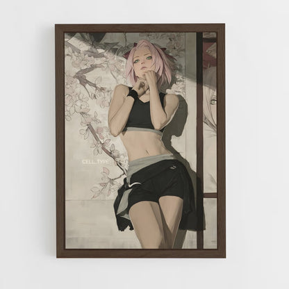 ap-sakura haruno-5 cadre Bois foncé