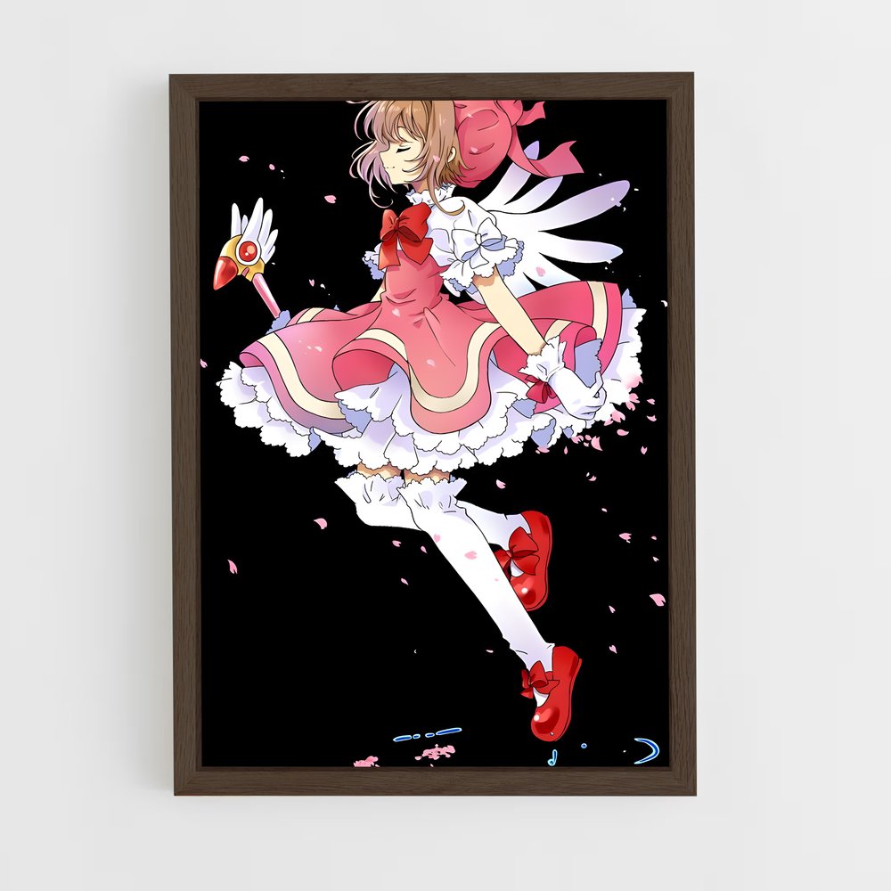 ap-sakura kinomoto-6 cadre Bois foncé