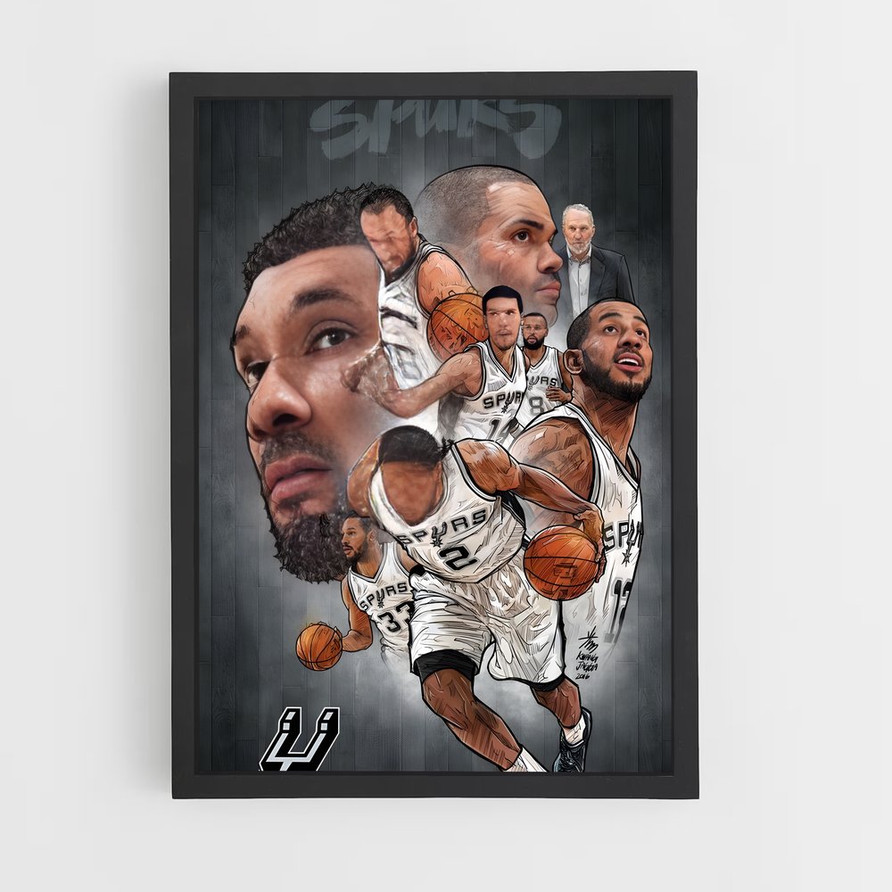 ap-san antonio spurs-2 cadre Noir
