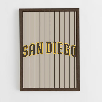 ap-san diego padres-11 cadre Bois foncé