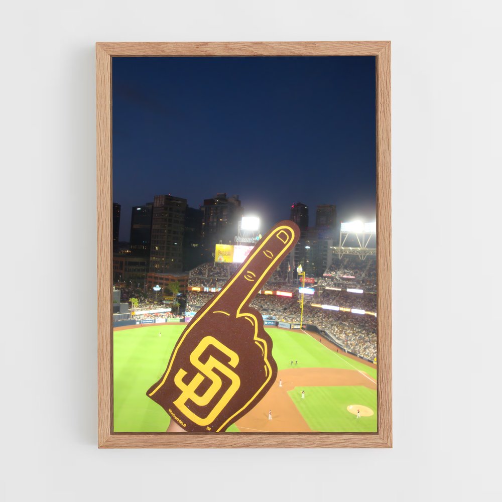 ap-san diego padres-3 cadre Bois clair