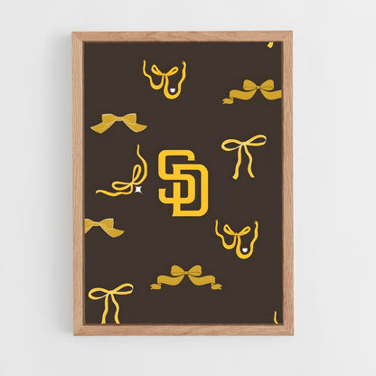 ap-san diego padres-5 cadre Bois clair