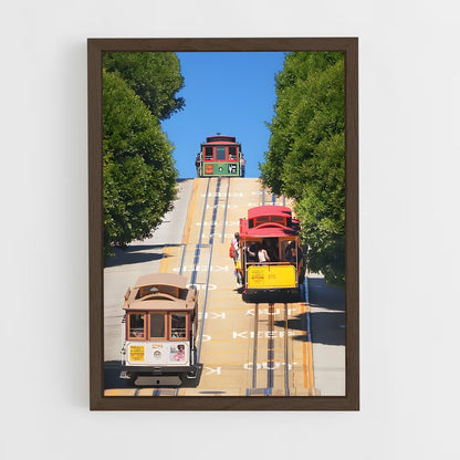 ap-san francisco cable car-2 cadre Bois foncé