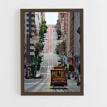 ap-san francisco cable car-3 cadre Bois foncé