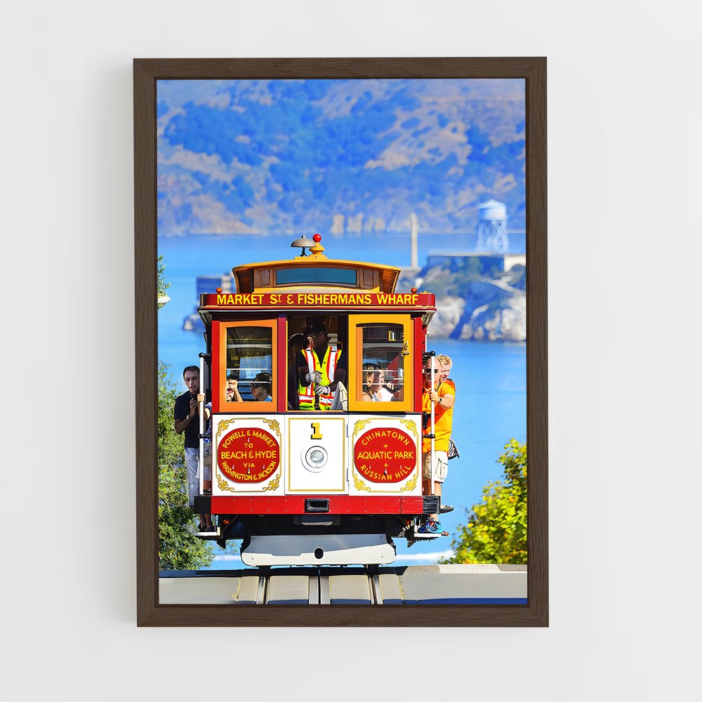 ap-san francisco cable car-5 cadre Bois foncé