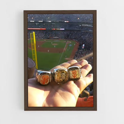 ap-san francisco giants-4 cadre Bois foncé
