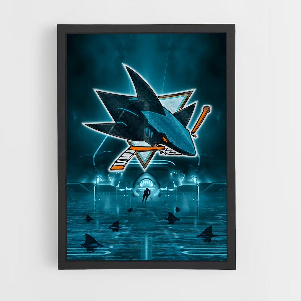 ap-san jose sharks-1 cadre Noir