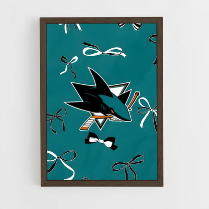 ap-san jose sharks-4 cadre Bois foncé