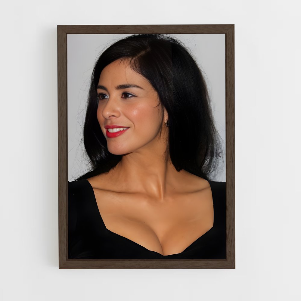 ap-sarah silverman-6 cadre Bois foncé