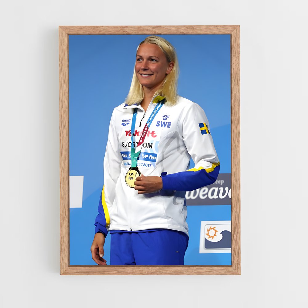 ap-sarah sjostrom-5 cadre Bois clair