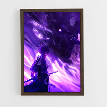 ap-sasuke uchiha-1 cadre Bois foncé