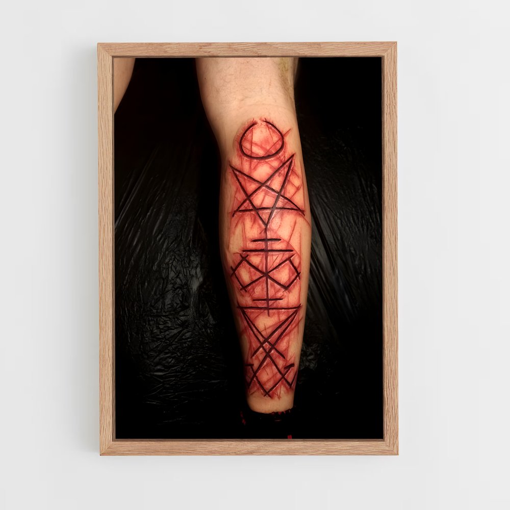 ap-satanic symbols-2 cadre Bois clair