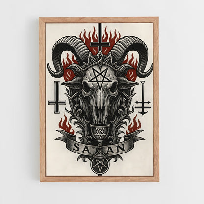 ap-satanic symbols-3 cadre Bois clair